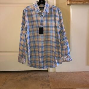 Bugatchi Shaped Fit Checked Shirt
